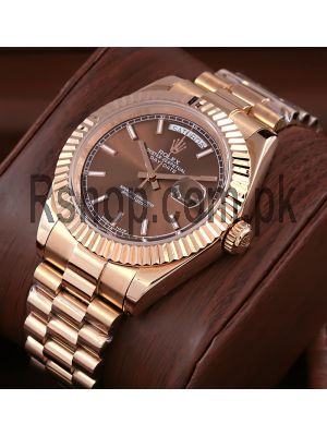 Rolex Day Date Chocolate Dial Watch Price in Pakistan