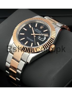 Rolex Datejust Two-Tone Black Dial Watch Price in Pakistan