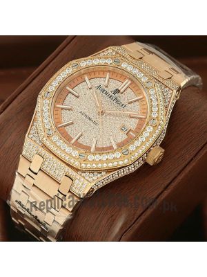 Audemars Piguet Royal Oak Automatic Rose Gold Diamond Watch Price in Pakistan