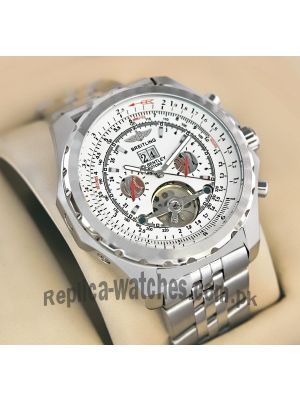 Breitling for Bentley White Tourbillon Chronograph Fullstainless steel watch Price in Pakistan