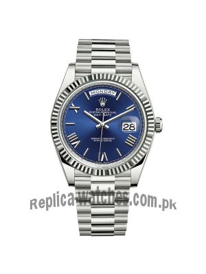 Rolex Oyster Perpetual Day-Date II Blue Rose Gold Watch Price in Pakistan