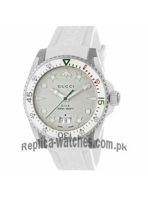Gucci Dive White Rubber Strap Men's Watch Price in Pakistan