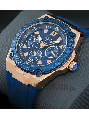 Guess Legacy Blue Dial Blue Silicone Men's Watch  Price in Pakistan