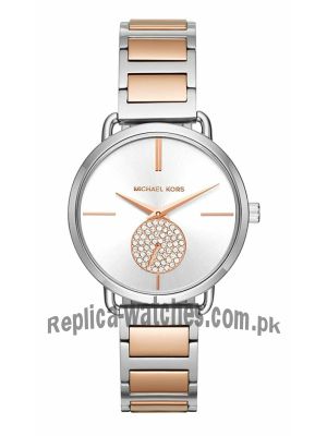 Michael Kors Portia Silver Dial Two Tone Watch  Price in Pakistan