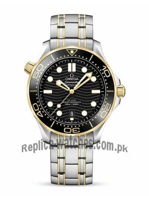 OMEGA Seamaster Diver Black Dial Two-Tone Men's Bracelet Watch Price in Pakistan