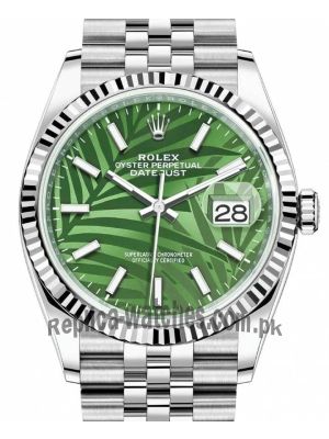 Rolex Datejust 36 Green Palm Motif Dial 2021 Watch  (2021) Price in Pakistan
