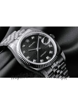 Rolex Datejust Black Diamond Dial Watch Price in Pakistan