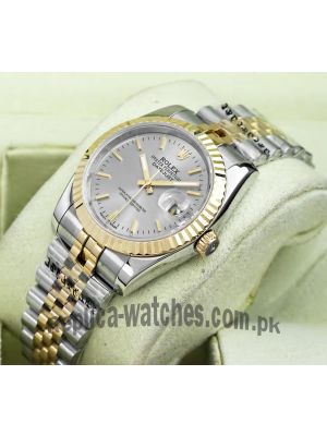 Rolex Datejust Grey Dial Two Tone Watch Price in Pakistan