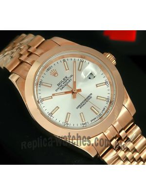 Rolex Datejust Rose Gold Silver Dial Watch 2021  Price in Pakistan