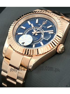 Rolex Sky Dweller Blue Dial  Everose Gold Men's Watch Price in Pakistan