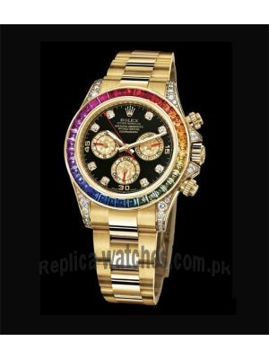 Rolex Cosmograph Daytona Rainbow Bezel Watch Price in Pakistan