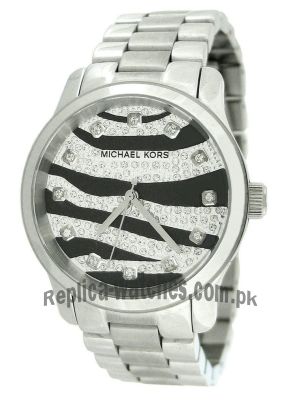Michael Kors Classic Silver Zebra Glitz Women’s Watch Price in Pakistan