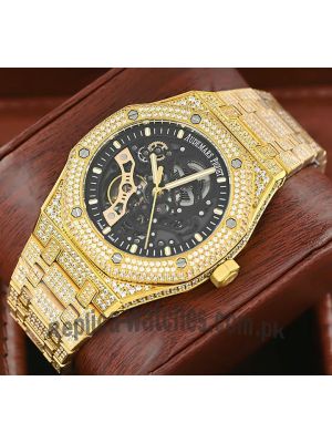 Audemars Piguet Iced Out Skeleton Dial Watch Price in Pakistan