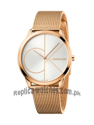 Calvin Klein Men 40MM Minimal Stainless Steel Mesh Bracelet Watch Price in Pakistan