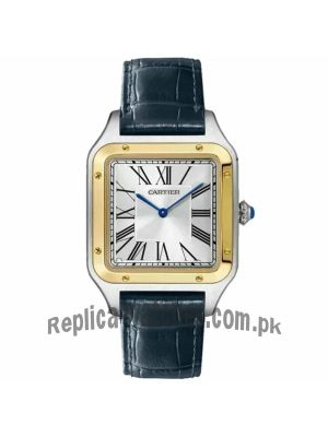 Cartier Santos Dumont Two Tone Blue straps Unisex Watch Price in Pakistan