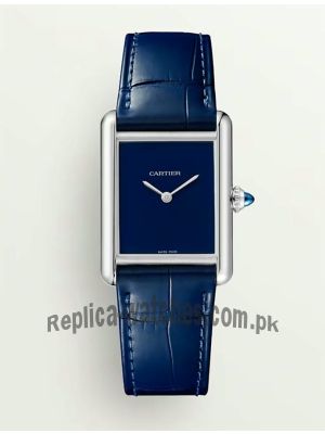 Cartier Tank Must Blue Ladies Watch Price in Pakistan