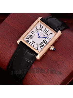 Cartier Tank Solo Leather Straps Ladies Watch