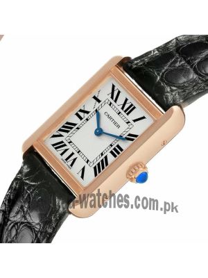 Cartier Tank Solo Rose Gold Steel Ladies Watch Price in Pakistan