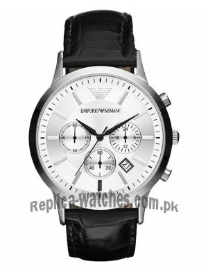 Emporio Armani Men's AR2432 Black Leather Watch AR2432  (Same as Original) Price in Pakistan
