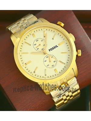 Fossil Townsman Goldtone Chronograph Men's Wrist Watch Price in Pakistan