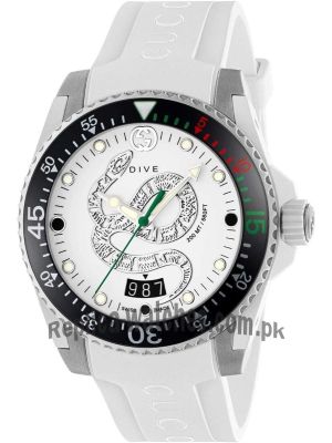 Gucci YA136330 Men's Dive White Quartz Watch Price in Pakistan