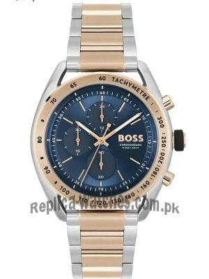 Hugo Boss Men’s Two-tone Blue Dial Watch Price in Pakistan