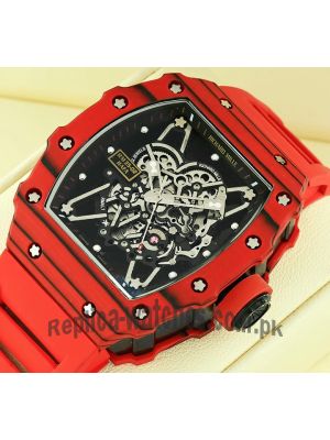 Richard Mille RM 35-02 Rafael Nadal Red Carbon Fiber Watch Price in Pakistan
