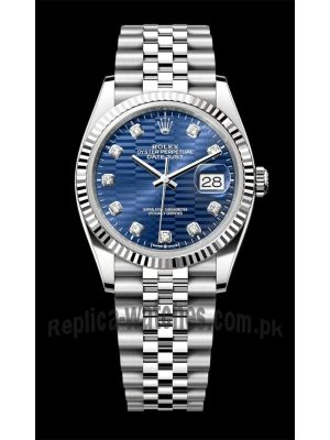 Rolex Datejust 36 Jubilee Blue Fluted Motif Diamond Dial Watch Price in Pakistan