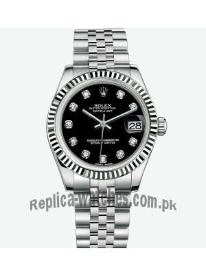Rolex Datejust Black diamond dial Watch Price in Pakistan