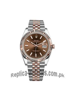 Rolex Datejust Chocolate Dial Rose Gold & Stainless Steel Watch Price in Pakistan