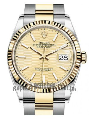 Rolex Datejust 36 Gold Fluted Motif Dial 2021 Watch  (2021) Price in Pakistan