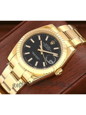 Rolex Datejust Yellow Gold Black Dial Watch Price in Pakistan