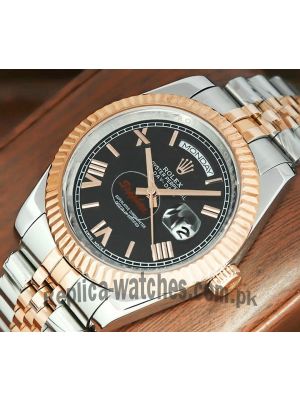 Rolex Day-Date Black Roman Dial Two Tone Watch 2021 Price in Pakistan