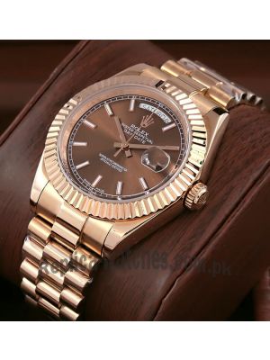 Rolex Day Date Chocolate Dial Watch Price in Pakistan