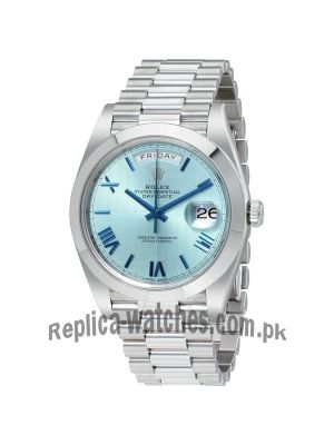 Rolex Day-Date Ice Blue Dial Platinum Mens Watch Price in Pakistan