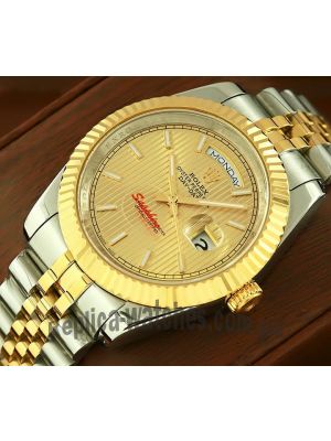 Rolex Day-Date Yellow Gold Strip Motif Index Dial Watch Price in Pakistan