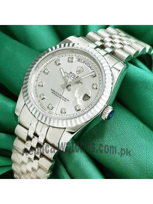 Rolex Day Date silver diamond dial watch Price in Pakistan