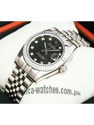 Rolex Lady Datejust DIamond Index Black Computer Dial Watch Price in Pakistan