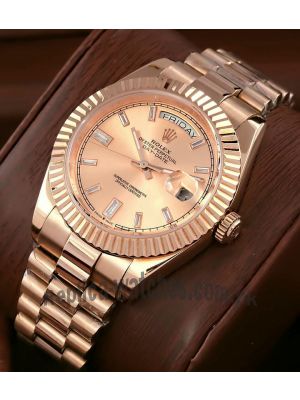 Rolex President Day Date Rose Dial Men's Watch Price in Pakistan