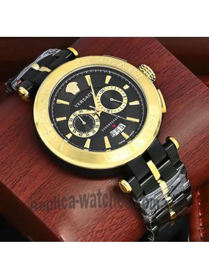 Versace Aion Chronograph Black Dial Black Steel Strap Watch  Price in Pakistan