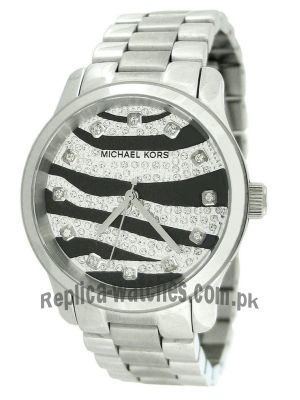 Michael Kors Classic Silver Zebra Glitz Women’s Watch Price in Pakistan
