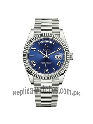 Rolex Oyster Perpetual Day-Date II Blue Rose Gold Watch Price in Pakistan