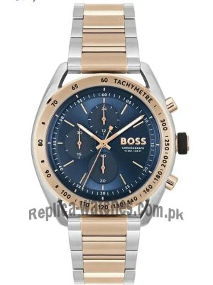 Hugo Boss Men’s Two-tone Blue Dial Watch Price in Pakistan