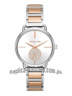 Michael Kors Portia Silver Dial Two Tone Watch  Price in Pakistan