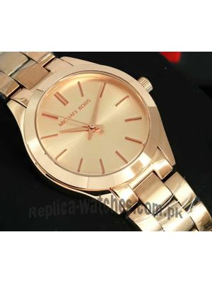 Michael Kors Women's Mini Slim Runway Rose Gold-Tone Watch Price in Pakistan