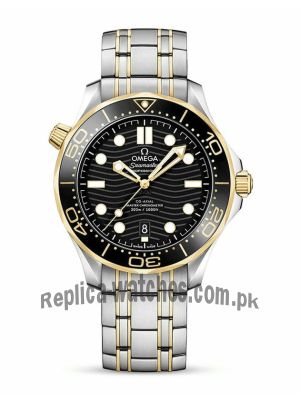OMEGA Seamaster Diver Black Dial Two-Tone Men's Bracelet Watch Price in Pakistan
