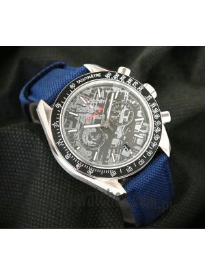 Omega Speedmaster  Grey Side of the Moon Meteorite Blue Strap Watch Price in Pakistan