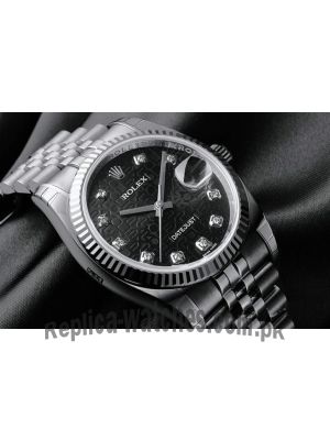 Rolex Datejust Black Diamond Dial Watch Price in Pakistan