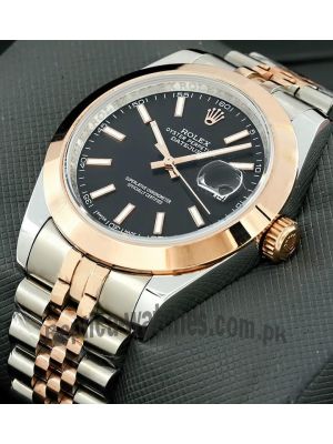 Rolex Datejust Two Tone Black Dial Watch Price in Pakistan