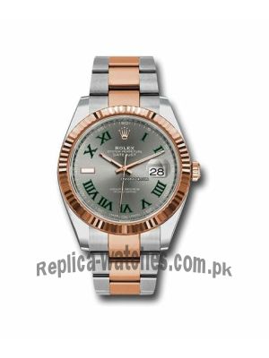 Rolex Datejust Green Roman Numeral Men's Watch Price in Pakistan